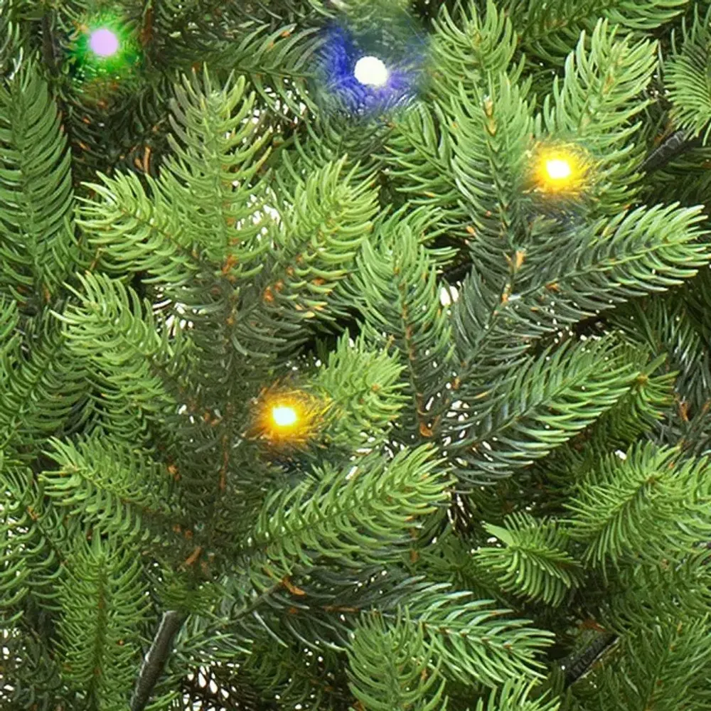 Елка с гирляндой 2в1 «Торжественная» (Литая хвоя) 210 см / 2,1 м