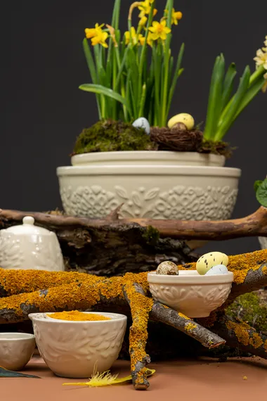 Миска для смешивания birds of paradise, 4,2 л, кремовая