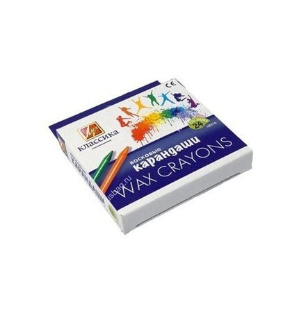 Мелки восковые 24цв. Луч Классика, картон. уп.