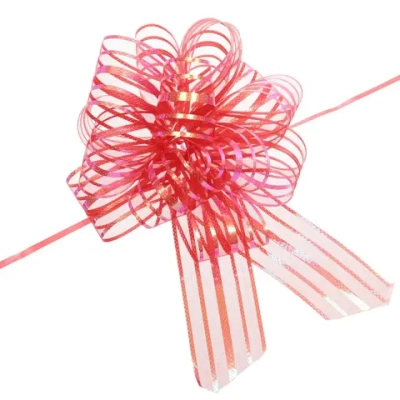 Бант для оформления подарка «Сияние» 5 см, d=15 см, Красный