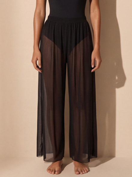 Брюки пляжные Сетка Черные