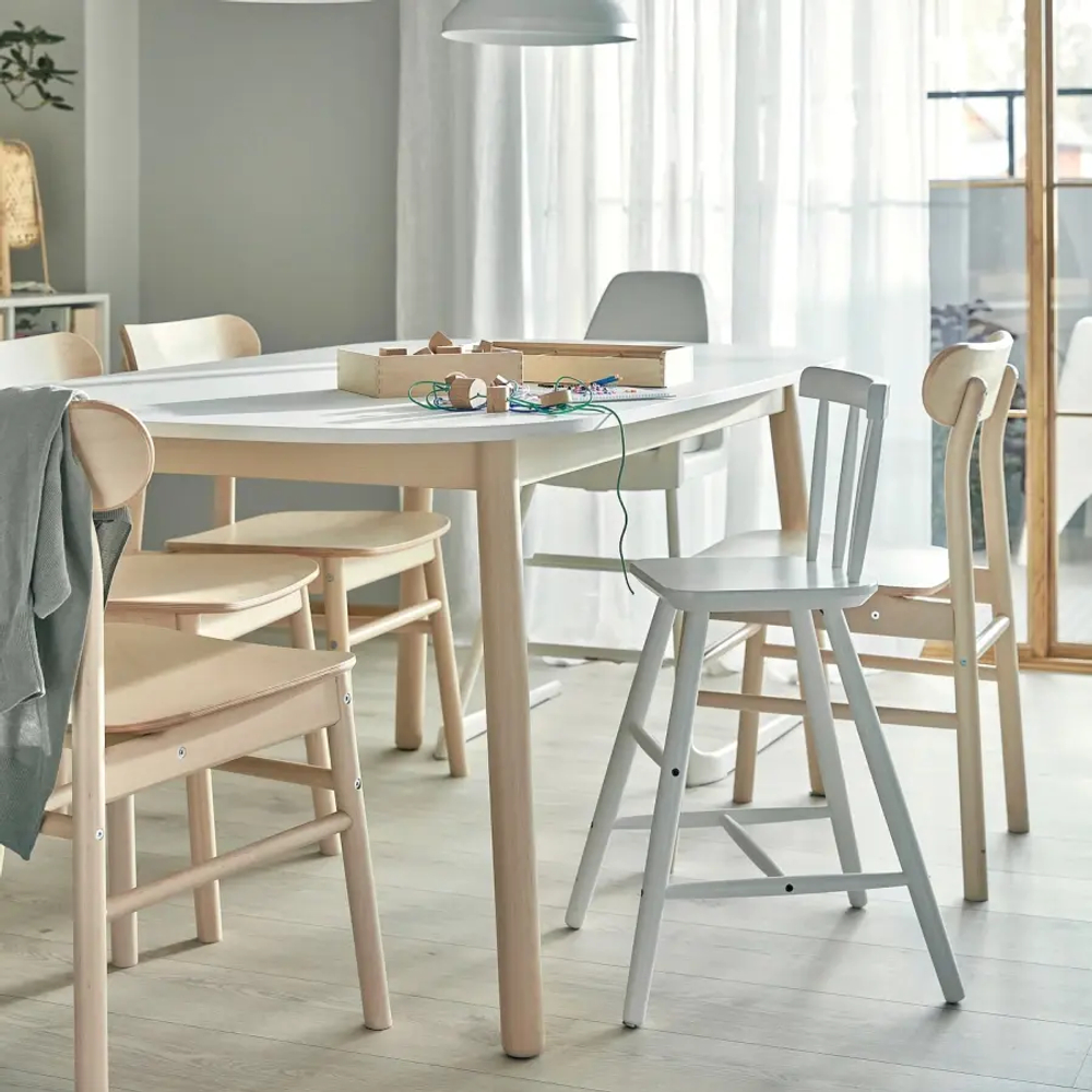 Стул детский - IKEA AGAM/ АГАМ ИКЕА, 79х41 см, белый