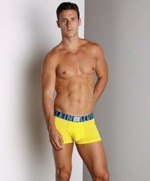 Мужские трусы боксеры желтые Calvin Klein X Word Trunk Star(модал)