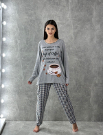 Пижама женская штаны+футболка дл/р ШФД0005 норма