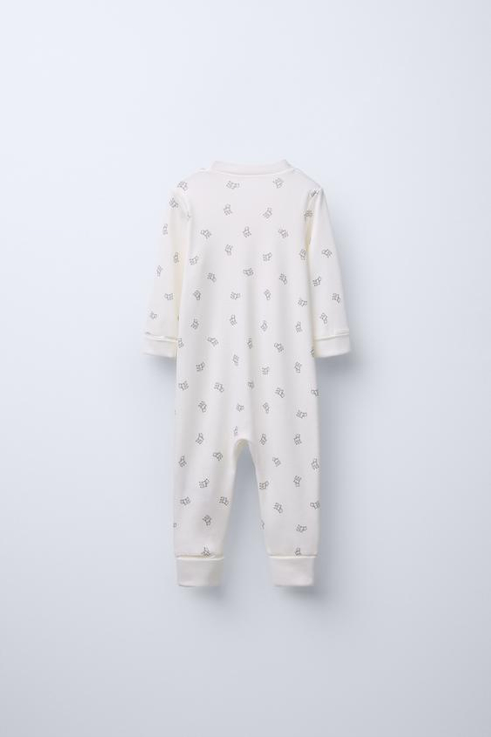 ZARA КОМБИНЕЗОН С ПРИНТОМ «ШНУРОК», ЭКРЮ