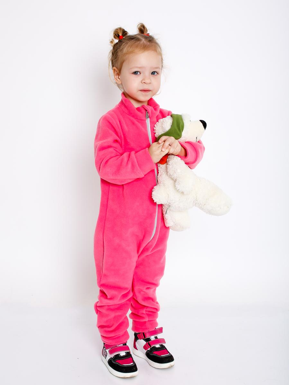 Комбинезон д/девочки флис "Льдинка-6" К-85/6 р.92, Коралловый (Ивашка)