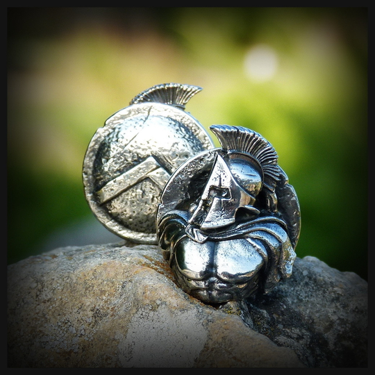 Бусина "Леонид" для темляков или браслетов , мельхиор