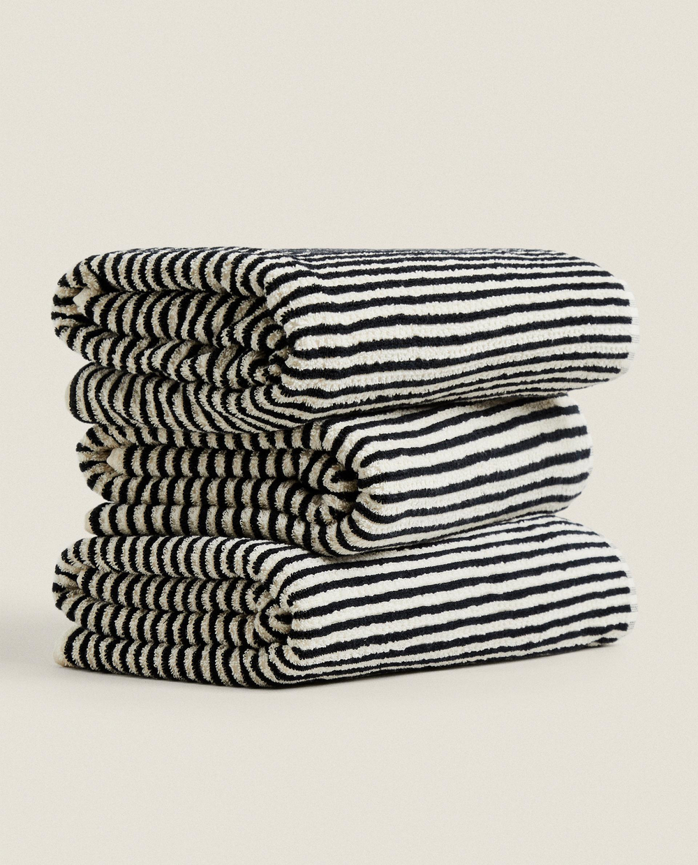 Zara Home Полотенце для лица и рук из хлопка, чёрный · 4545/013