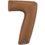 Шар фольгированный Цифра 7 101 см (Коричневый)