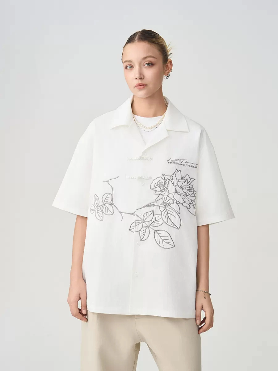 Рубашка HARSHandCRUEL "Abstract Flowers" Short Sleeve Shirt