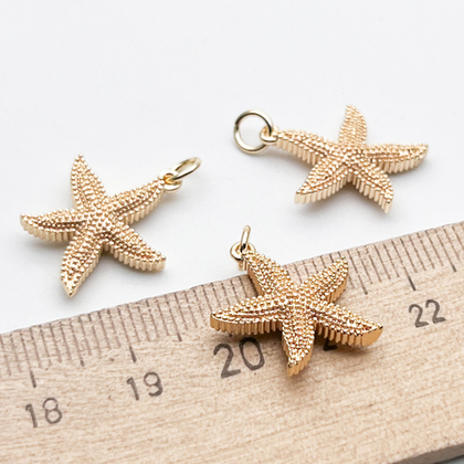 Подвеска Морская звезда, цвет золото, размер 18*16 мм, цена за 1 шт