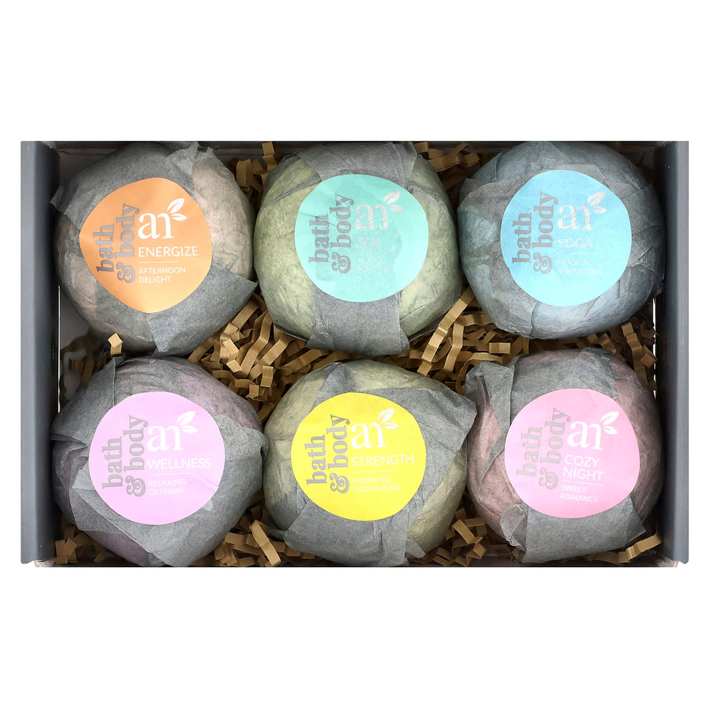 artnaturals, бомбы для ванны, 6 шт., 113 г (4 унции) каждая