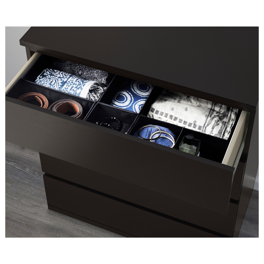 Комод MALM Черный 0190 PR (4 ящика) 80*48*102 см, Черный   Фиеста