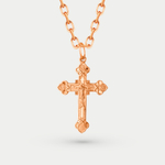 Крест женский православный из розового золота 585 пробы без вставок (арт. 10024500)