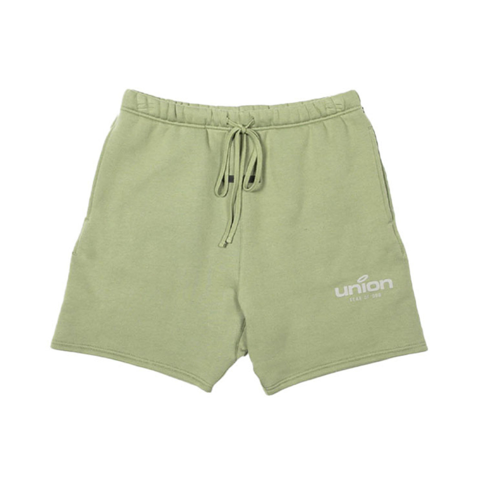 Шорты Fear of God Essentials x Union LA FW21 Vintage Short Green Logo, FOG-FW21-087