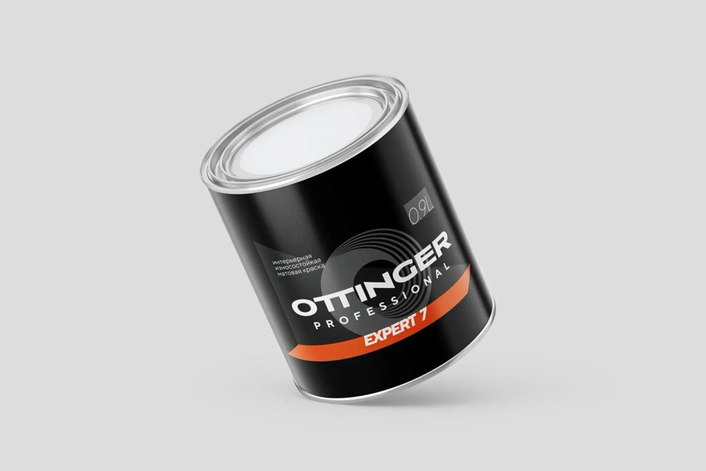 Краска дисперсионная акриловая OTTINGER Expert 7 интер. белая 0.9л