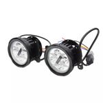 Комплект светодиодных фар Aurora ближний белый свет, с RGB подсветкой