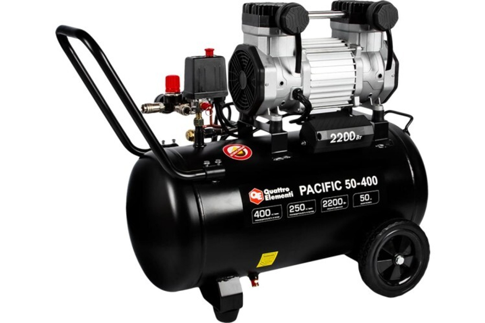 Компрессор поршневой безмасляный QUATTRO ELEMENTI PACIFIC 50-400 915-359