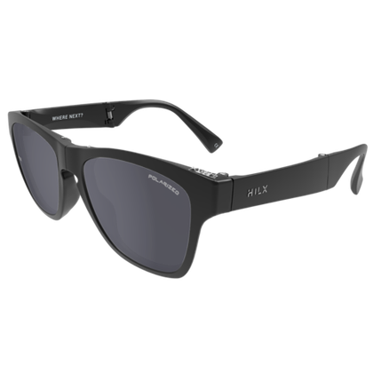 Спортивные очки HILX Unfold Matt Carbon Black / Black Polarized Lens
