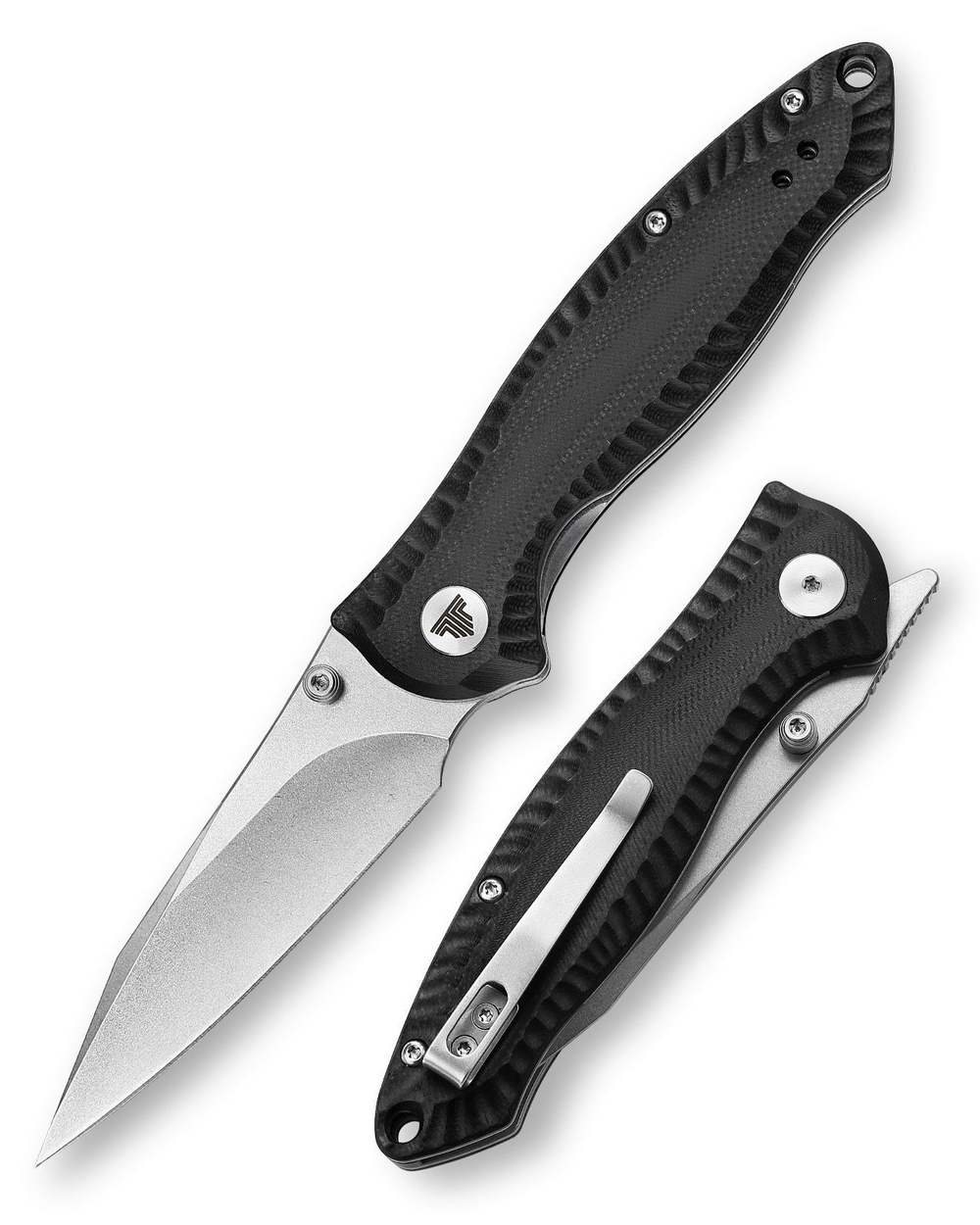 Складной туристический нож TRIVISA Delphinus-03B клинок 14C28N рукоять G10 (черный)