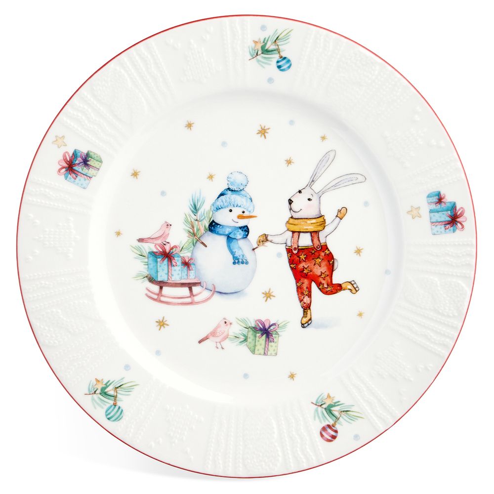 НАБОР ТАРЕЛОК ЗАКУСОЧНЫХ LEFARD "WINTER STORY" 2 ШТ. 20 СМ (КОР=18НАБ.)