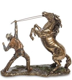 Veronese WS-882 Статуэтка «Ковбой, укрощающий лошадь»