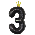 Фольгированные цифры с короной 102 см в ассортименте