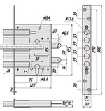 Замок врезной ЗВ-1РК-002 Хп Крит