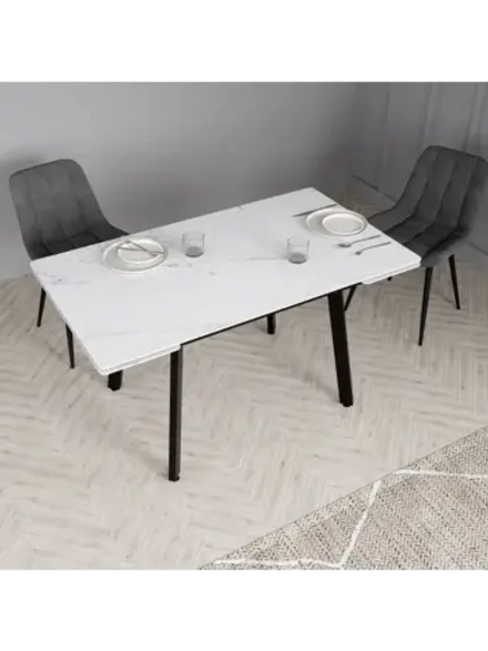 Стол кухонный Мрамор Белый 140х80х74 см