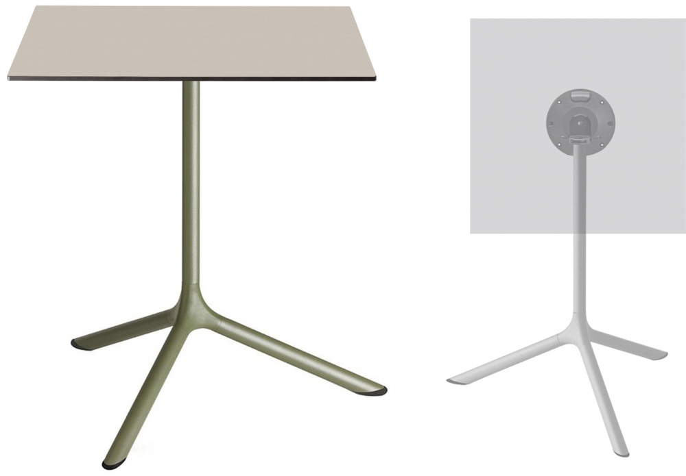 Стол ламинированный обеденный складной Scab Design Tripe Maxi Folding, оливковый, тортора