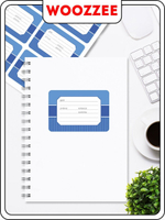 Набор наклеек на тетрадь "Синева" - 3шт