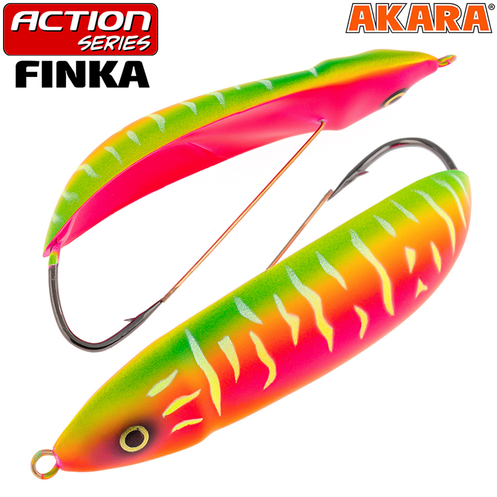 Блесна колебалка незацепляйка Akara Action Series Finka 80S 21 гр. A207