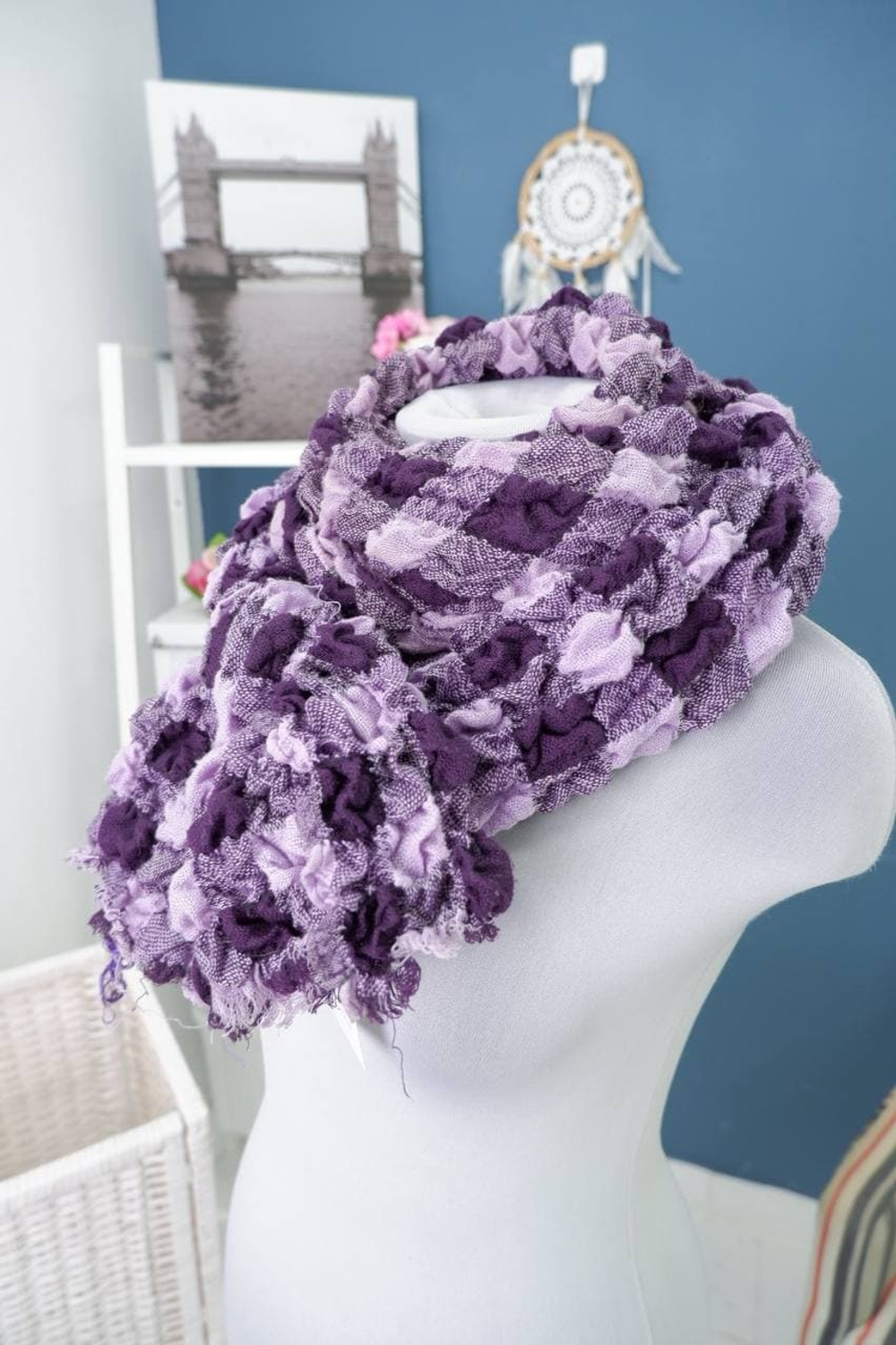 Шарф объемный