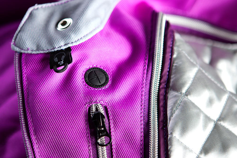 Мотокуртка - ICON HELLA 2 (женская, текстиль, фиолетовая)