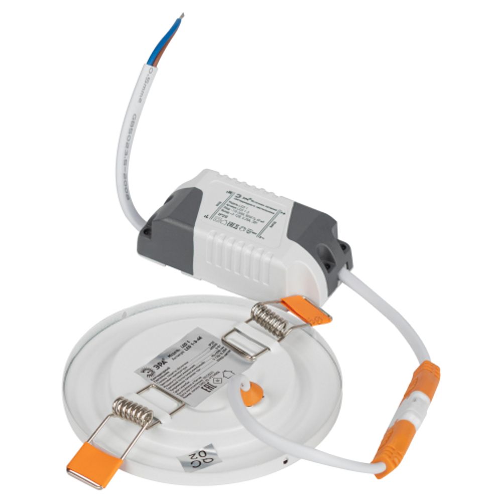 Светильник светодиодный встраиваемый Даунлайт ЭРА LED 1-3-4K Slim панель 3Вт 4000К круг | Downlight