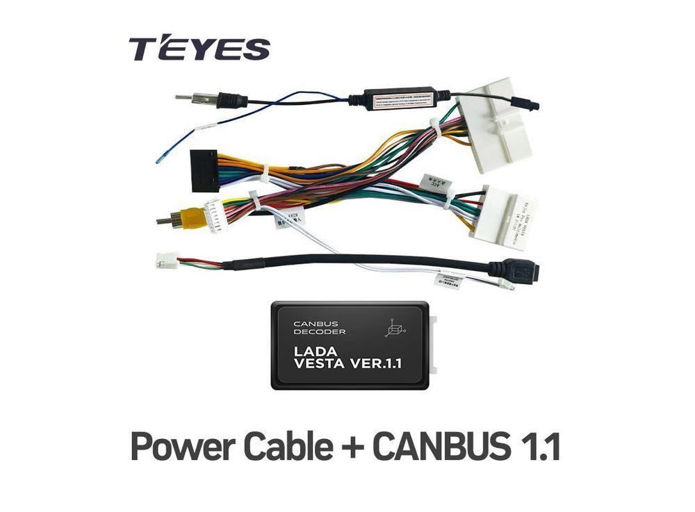 TEYES For LADA VESTA Enjoy Pro 2021 Кабель питания + Canbus 1.1