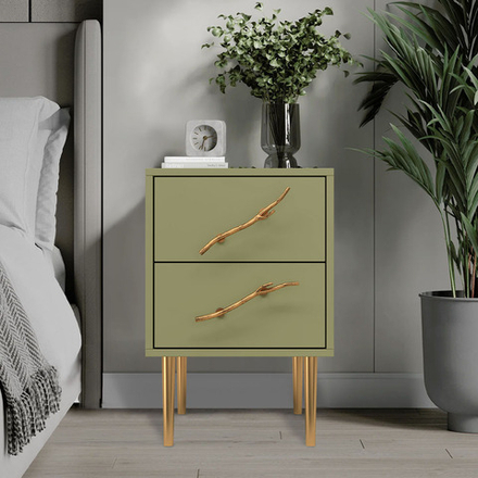 Тумба Арт Колор matte Стайл Голд Зеленая олива матовая