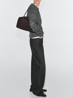 Massimo Dutti Сумка-саквояж West из натуральной кожи, коричневый