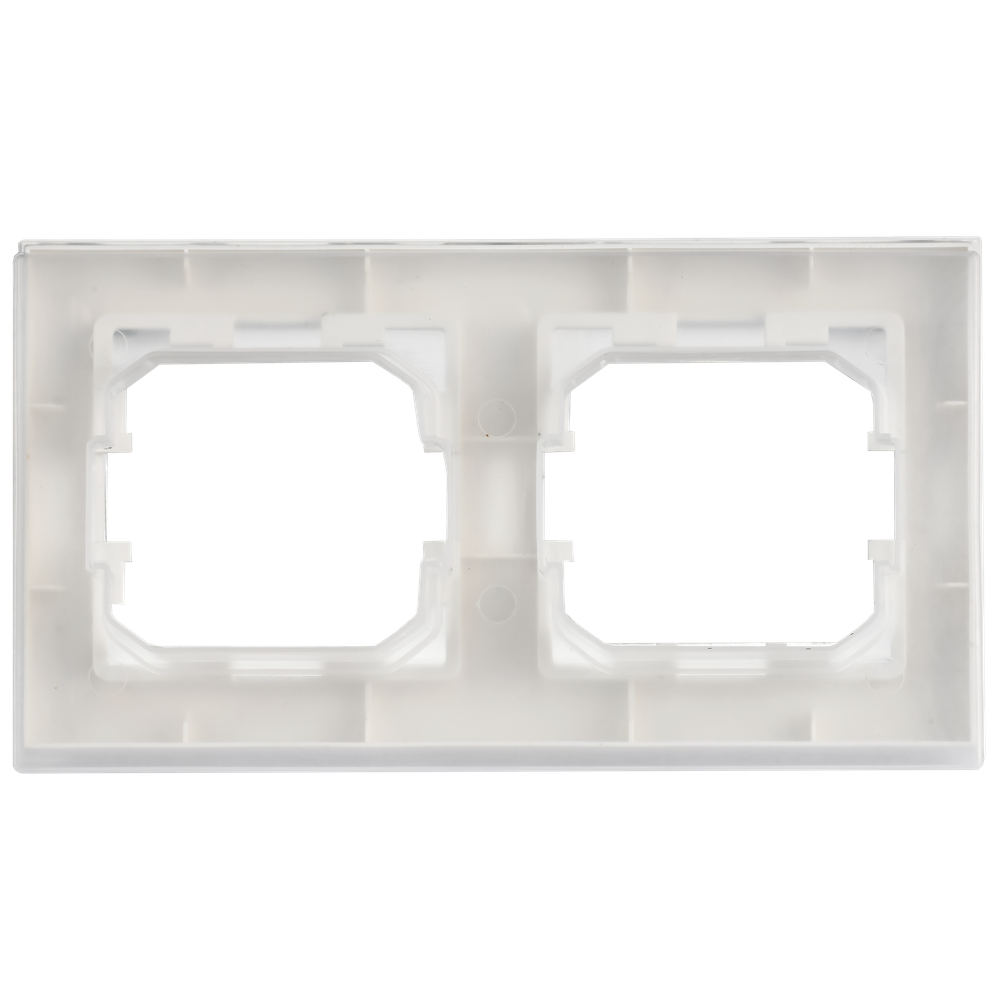 BRITE Рамка 2-местная IP44 РУ-2-БрАБ-44 арктический белый IEK