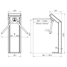 Электронная проходная 3V Model V(bg) (MF) (планки отдельно)