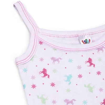 Майка для девочки на бретелях р.98/104-56 белый, 1 шт.