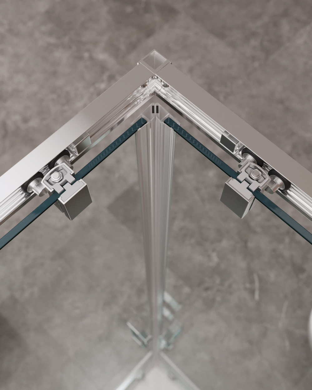 Душевой уголок Cezares MOLVENO-A-2-80-C-Cr-IV, 80х80х195, профиль хром, стекло прозрачное