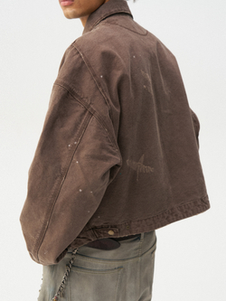 Куртка Nothomme Monterest Year of the Horse Limited Edition Vintage Washed Distressed Detroit Loose Fit Cropped Canvas Jacket