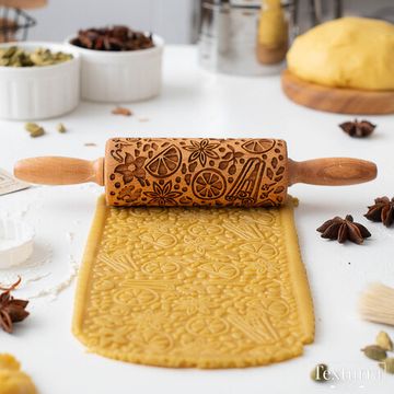 Малая скалка с узором Глинтвейн