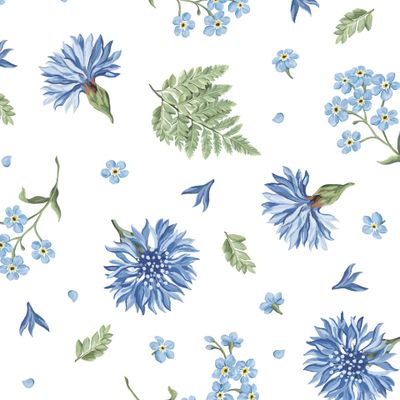 Незабудки-васильки (белый)