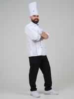 Мужской белый китель "Дрим" для повара и кондитера NVDesign