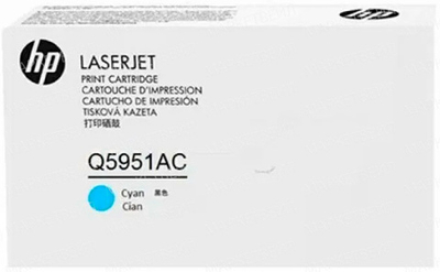 Контрактный картридж HP Q5951AC (643A) лазерный голубой (10000 стр)
