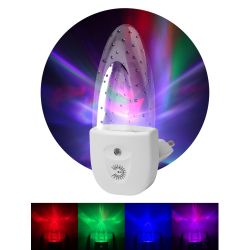 Ночник - светильник светодиодный ЭРА NN-619-LS-W в розетку с датчиком освещенности белый | Ночники