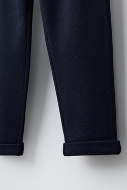 ZARA БРЮКИ COMFORT НА РЕЗИНКЕ, СИНИЙ