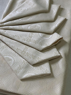 Скатерть 130х160 и 6 салфеток Gamba 8888 Panna светло-бежевая